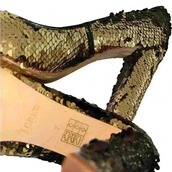 J Crew women’s sequin‎ color changing heels size 7 - Picture 3 of 7